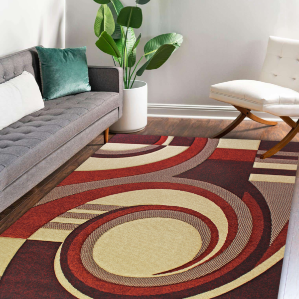 CH-31 Red & Beige Chester Hand Carved