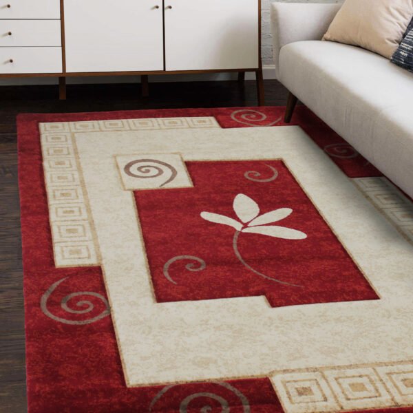 CH-65 Red & Beige Chester Hand Carved