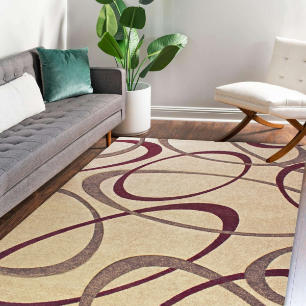 CH-48 Red & Beige Chester Hand Carved