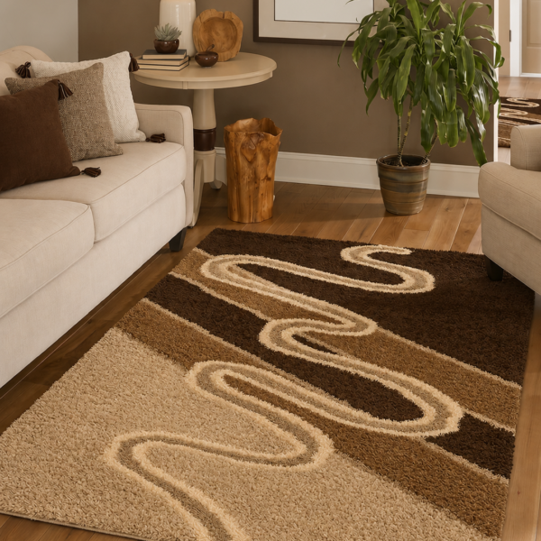 P162 Graffiti - Brown & Beige